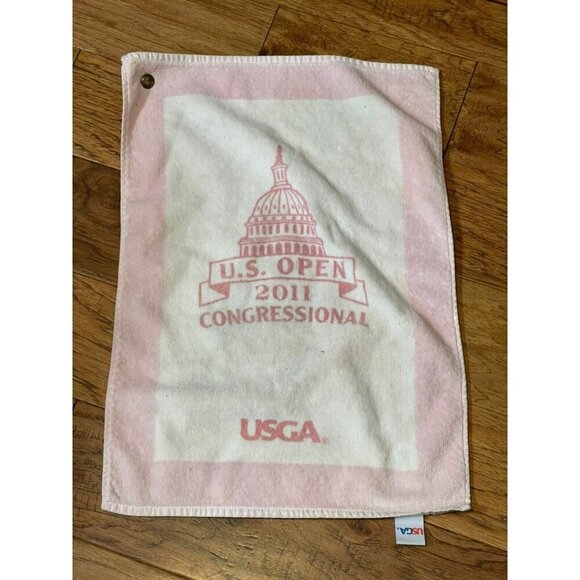 US OPEN Congressional Golf Towel  2011 Pink USGA - Picture 1 of 8